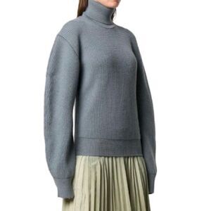 Jil Sander Wool Pit Slid Turtleneck Sweater 36